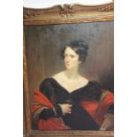 19thC English School, Half portrait of Selina Dowager of Governor Passon of St. Helena and widow