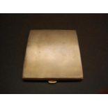 9ct gold cigarette case with engine turned decoration. 110g, 88 x 82 mm