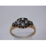 18ct gold diamond cluster ring