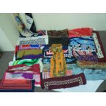 Collection of over thirty-six scarves - Gres - Hermes, Jean d'Orly, Pancani, Liberty, etc.