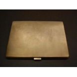 9ct gold cigarette case with engine turned decoration. 156g, 127 x 84 mm