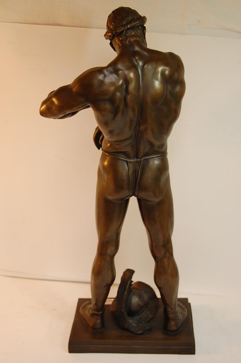 Bronze type gladiator sculpture height 26ins. - Image 3 of 3