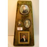 Four 18th / 19thC portrait miniatures on ivory of family members. 1) Dogety - Young man, circular,