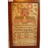 GIII needlework sampler by Mary Hope May, 12th 1813, 16.5 x 10ins.
