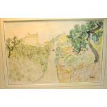 Paul Maze (1887-1979) French, French country scene, Watercolour, Signed, 10 x 15ins., see Sotheby'