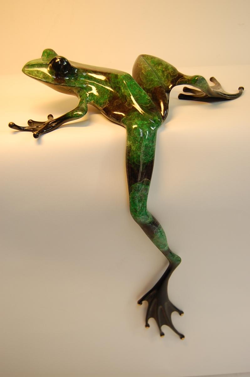 Frogman limited edition bronze and enamel sculpture BF30, "Social Climber" (large) 1620 / 2000,