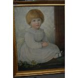 Mary D Tothill, Portrait of Cicely daughter of Edward A George Esq, Watercolour, Signed monogram and