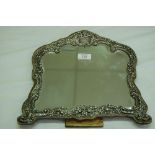 Edwardian chased silver dressing table mirror, Birmingham 1903