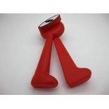 Alessi red can opener, "Harry", designed by Stefano Giovannoni in 2001