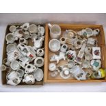 Large collection of crested commemorative ware including animals