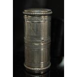 19th / 20thC good quality French silver triple scent bottle holder, having engine turned and bead