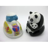 Mr Bump money box and a NatWest WWF panda money box by Wade