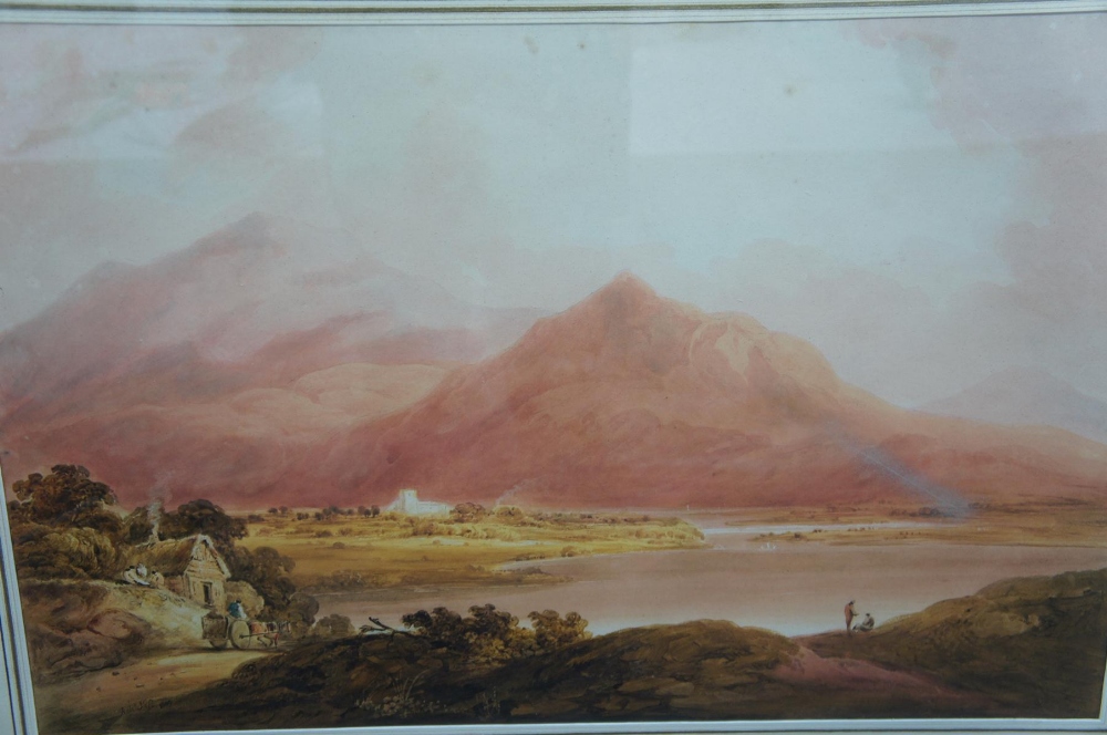 Richard Sass (1774 - 1849), View of Ross Castle from lower Lake of Killarney from the Dunloe Road