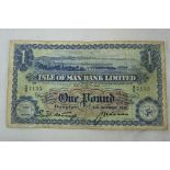 Isle of Man Bank Limited £1 note 16 / 12 / 42, No. K/3 7135