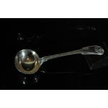Victorian silver fiddle, thread and shell sauce ladle, London 1896. Maker CB 2.5 ozt.