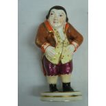 Derby Porcelain figure, Toby Philpott. Puce mark to base. Height 4.75 ins