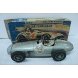 West German tin plate Mercedes racing car NR. 846F with box, length 14.5 ins.