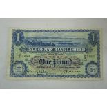 Isle of Man Bank Limited £1 note 24 / 9 / 51, No. U / 3 2463