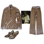 Prince Gold mesh lace up shirt and shoes