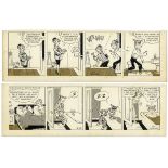 ''Blondie'' comic strips hand-drawn and signed by Chic Young from 17 December 1963 and 28 December