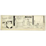 ''Blondie'' comic strip hand-drawn and signed by Chic Young from 11 April 1944, featuring Dagwood