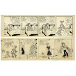 ''Blondie'' comic strips hand-drawn and signed by Chic Young from 5 September 1957 and 7 November