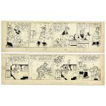 ''Blondie'' comic strips hand-drawn and signed by Chic Young from 22 December 1953 and 9 February