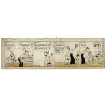 ''Blondie'' comic strip hand-drawn and signed by Chic Young from 10 March 1939, featuring Dagwood
