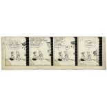 ''Blondie'' comic strip hand-drawn and signed by Chic Young from 9 September 1947, featuring Dagwood