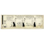 ''Blondie'' comic strip hand-drawn and signed by Chic Young from 24 October 1946, featuring Dagwood,