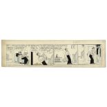 ''Blondie'' comic strip hand-drawn and signed by Chic Young from 5 February 1935, featuring Dagwood.