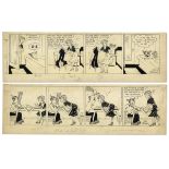 ''Blondie'' comic strips hand-drawn and signed by Chic Young from 13 April 1954 and 10 May 1954.