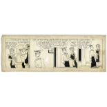 ''Blondie'' comic strip hand-drawn and signed by Chic Young from 17 November 1947, featuring Dagwood