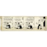 ''Blondie'' comic strip hand-drawn and signed by Chic Young from 13 December 1949, featuring Blondie