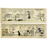 ''Blondie'' comic strips hand-drawn and signed by Chic Young from 29 September 1955 and 17 October