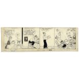 ''Blondie'' comic strip hand-drawn and signed by Chic Young from 28 May 1945, featuring Dagwood,