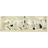 ''Blondie'' comic strip hand-drawn and signed by Chic Young from 15 July 1948, featuring Dagwood,