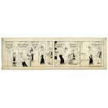 ''Blondie'' comic strip hand-drawn and signed by Chic Young from 22 May 1939, featuring Dagwood.