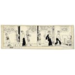 ''Blondie'' comic strip hand-drawn and signed by Chic Young from 27 February 1945, featuring