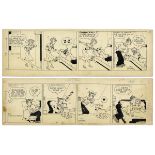 ''Blondie'' comic strips hand-drawn and signed by Chic Young from 30 August 1954 and 4 September