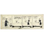 ''Blondie'' comic strip hand-drawn and signed by Chic Young from 17 January 1945, featuring