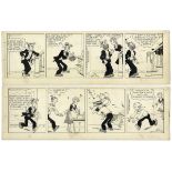 ''Blondie'' comic strips hand-drawn and signed by Chic Young from 3 October 1956 and 17 October