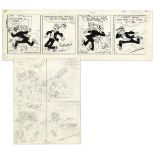 ''Blondie'' comic strip hand-drawn and signed by Chic Young from 5 November 1973, drawn by Young