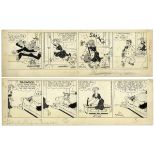''Blondie'' comic strips hand-drawn and signed by Chic Young from 26 October 1953 and 24 November
