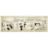 ''Blondie'' comic strip hand-drawn and signed by Chic Young from 13 October 1949, featuring Blondie,