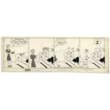 ''Blondie'' comic strip hand-drawn and signed by Chic Young from 1 March 1945, featuring Dagwood,