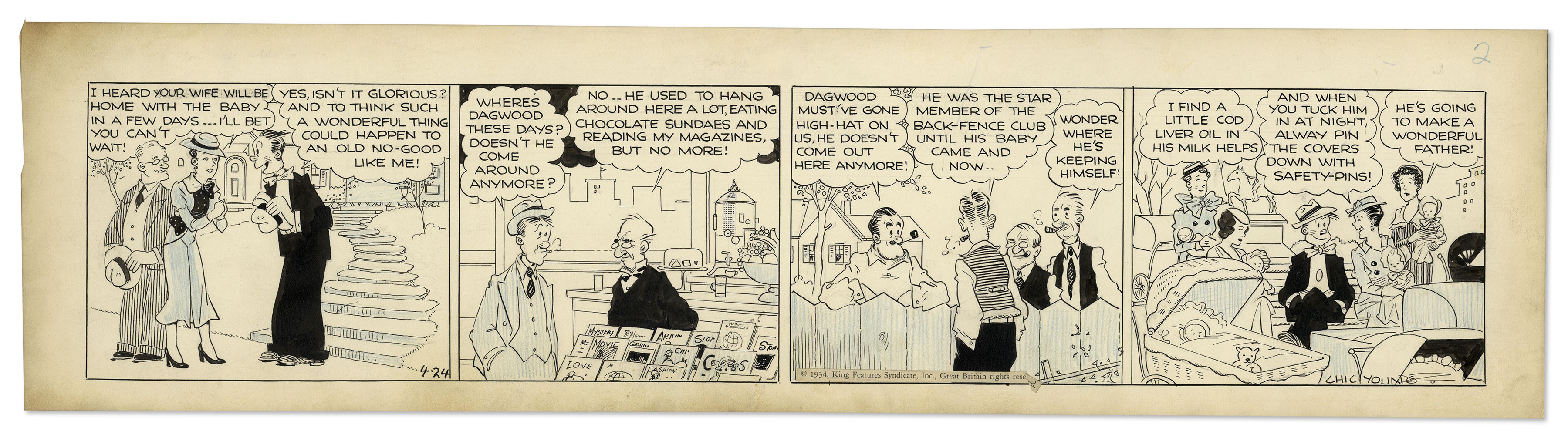 Blondie 1934 Comic Strip