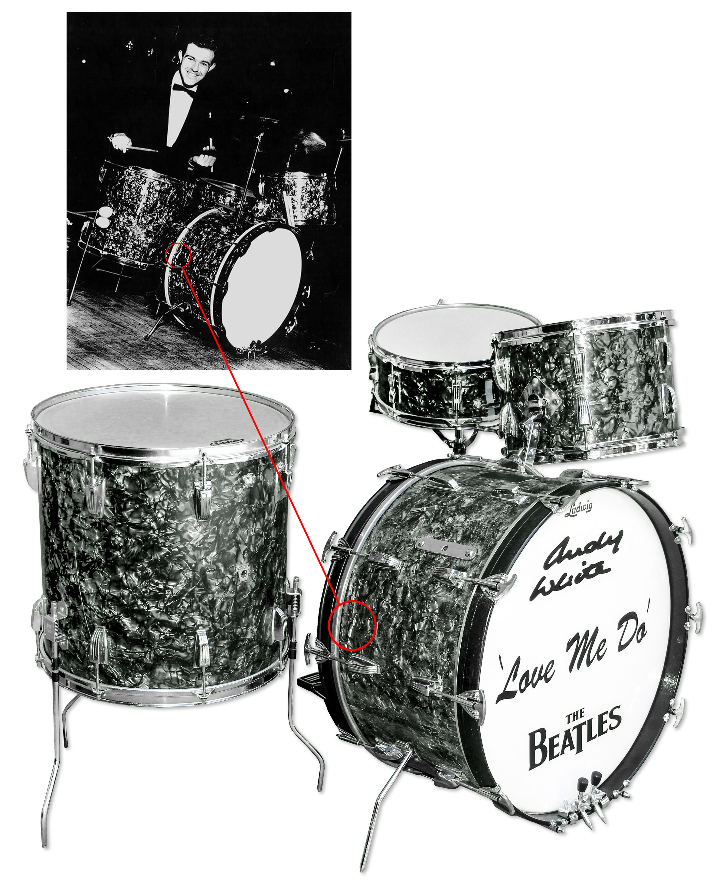 Beatles ''Love Me Do'' Drum Kit