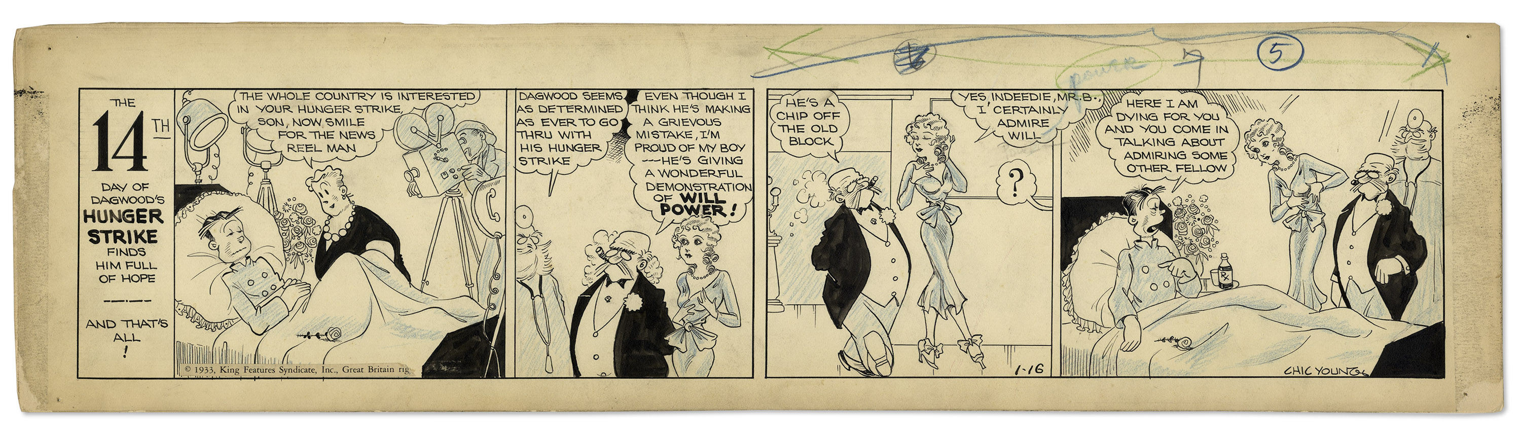 Blondie 1933 Comic Strip
