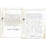 Al Capp Lot of 2 Letters Signed